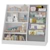 HedoAjim 4 Tier Kids Wooden Bookshelf, 5 Layer Sling Toddler Bookcase,Baby Storage Book Rack,Book and Toy Organizer Cabinet,Children Book Display,Playroom Nursery Classroom Kid Room view 1