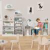 HedoAjim 4 Tier Kids Wooden Bookshelf, 5 Layer Sling Toddler Bookcase,Baby Storage Book Rack,Book and Toy Organizer Cabinet,Children Book Display,Playroom Nursery Classroom Kid Room view 2