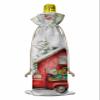 10 Pcs Premium Wine Bottle Gift Bags with Drawstring Merry Christmas Farmhouse Truck with Pine Tree Reusable Wine Gift Bag for Christmas, Wedding, Birthday,Holiday Party, Housewarming, Home Storage view 2