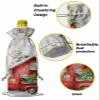 10 Pcs Premium Wine Bottle Gift Bags with Drawstring Merry Christmas Farmhouse Truck with Pine Tree Reusable Wine Gift Bag for Christmas, Wedding, Birthday,Holiday Party, Housewarming, Home Storage view 4