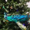 12" Teal Blue Peacock Christmas Ornament with Clip-on Feather Tail, Wedding Christmas Tree Decoration (8 Pack) view 3
