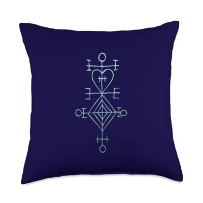 Astarstafur Iceland Love Sigil Magic Runic Symbolism Sorcery Throw Pillow