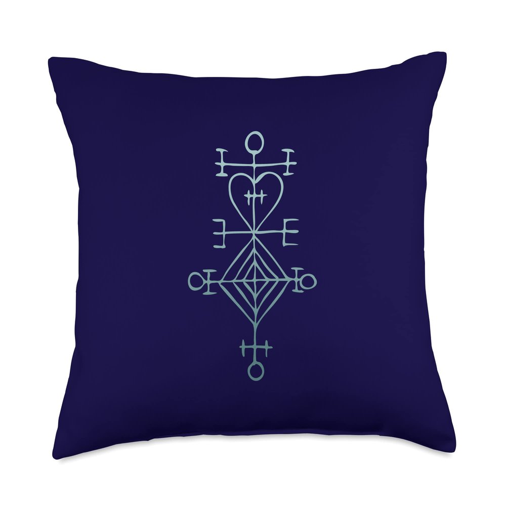Astarstafur Iceland Love Sigil Magic Runic Symbolism Sorcery Throw Pillow