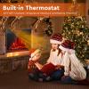 S AFSTAR 29 Inches Electric Fireplace Insert, 900/1350W Recessed Electric Fireplace w/ 3 Available Flame Colors & 4 Brightness, Touch Screen & Remote Control view 2