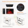 S AFSTAR 29 Inches Electric Fireplace Insert, 900/1350W Recessed Electric Fireplace w/ 3 Available Flame Colors & 4 Brightness, Touch Screen & Remote Control view 3