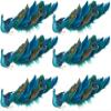 12" Teal Blue Peacock Christmas Ornament with Clip-on Feather Tail, Wedding Christmas Tree Decoration (6 Pack) view 1
