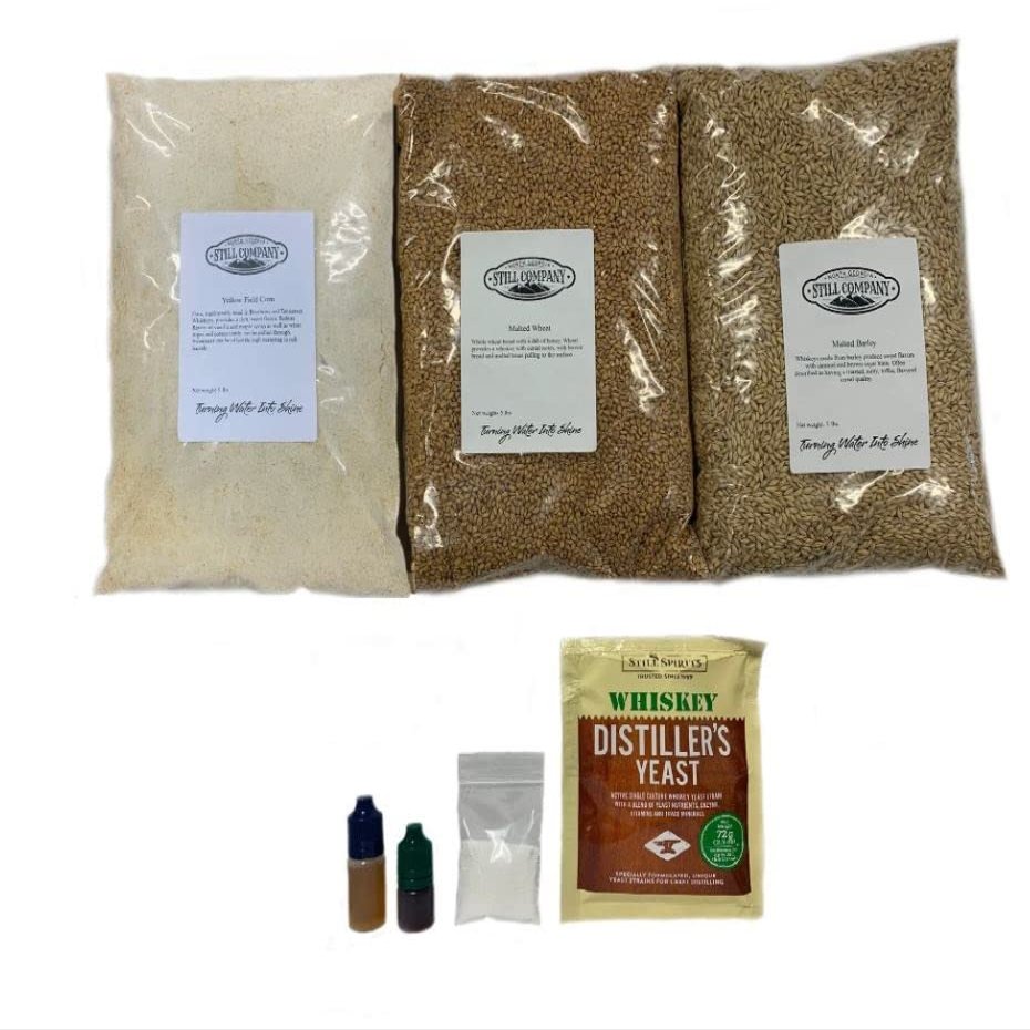 North Georgia Still Company's Redemption Wheat Style Master Distillers Kit, DIY 10 Gallon Mash Kit, Fermentation Kit for Moonshine