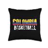 Colombia Basketball Fans Jersey - Colombian Flag Slam Dunk Throw Pillow view 1