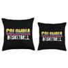 Colombia Basketball Fans Jersey - Colombian Flag Slam Dunk Throw Pillow view 3
