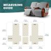 Ruaozz Waterproof Loveseat Recliner Cover with Console Non-Slip Reclining Couch Covers Split Sofa Slipcovers with Elastic Straps Furniture Protector for Kids, Dogs, Pets (Light Grey, 2 Seater) view 2