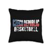 Czech Republic Basketball Fans Jersey - Czech Flag Slam Dunk Throw Pillow view 1