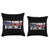 Czech Republic Basketball Fans Jersey - Czech Flag Slam Dunk Throw Pillow view 3