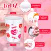 Meanplan 24 Pcs Valentine Plastic Cups, Reusable 16oz Heart Tumblers Galentines Day Cups for Kids Adults, Red Pink Valentine's Day Party Supplies for Anniversary Decoration view 2