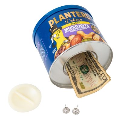 BigMouth Inc Planters Mr. Peanuts Fake Can Diversion Safe - Hidden Safe for Money Stash - Secret Compartment and Hidden Storage Fun Gag Gift Book Safe Alternative - Medium Size