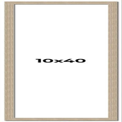 10x40 Frame Grey Solid Wood Picture Frame Width 1 Inches | Interior Frame Depth 0.5 Inches | Weatherly Distressed Photo Frame Complete with UV Acrylic, Foam Board Backing & Hanging Hardware