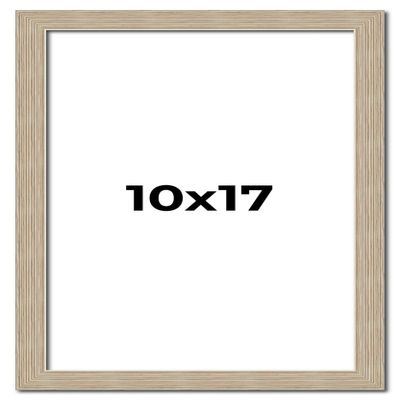 10x17 Frame Grey Solid Wood Picture Frame Width 1 Inches | Interior Frame Depth 0.5 Inches | Weatherly Distressed Photo Frame Complete with UV Acrylic, Foam Board Backing & Hanging Hardware