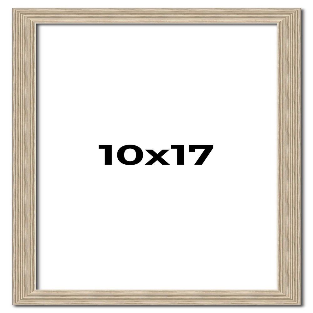 10x17 Frame Grey Solid Wood Picture Frame Width 1 Inches | Interior Frame Depth 0.5 Inches | Weatherly Distressed Photo Frame Complete with UV Acrylic, Foam Board Backing & Hanging Hardware