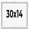 30x14 Frame White Wheat Solid Wood Picture Frame | Moulding Width 0.75 Inches | Interior Depth 0.5 Inches | Light Wood Traditional Photo Frame Complete with UV Acrylic, Foam Backing & Hanging Hardware view 1