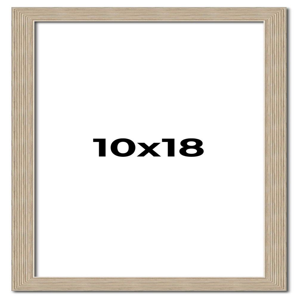 10x18 Frame Grey Solid Wood Picture Frame Width 1 Inches | Interior Frame Depth 0.5 Inches | Weatherly Distressed Photo Frame Complete with UV Acrylic, Foam Board Backing & Hanging Hardware