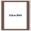 12x30 Frame Brown Farmhouse Solid Wood Picture Frame Width 1.5 Inches | Interior Frame Depth 0.5 Inches | Rustic Barnwood Brown Distressed Frame with UV Acrylic, Foam Board Backing & Hanging Hardware view 1