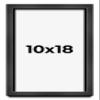 10x18 Frame Black Charcoal Grey Wood Textured Picture Frame | 0.75 Inch Moulding Width | Gunmetal Grey Solid Wood Frame Complete with UV Acrylic Plexiglass, Foam Board Backing & Hanging Hardware view 1