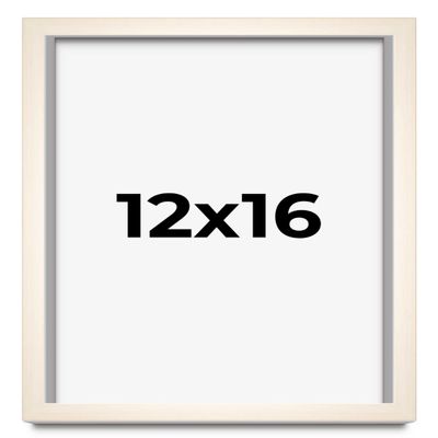12x16 Frame White Wheat Solid Wood Picture Frame | Moulding Width 0.75 Inches | Interior Depth 0.5 Inches | Light Wood Traditional Photo Frame Complete with UV Acrylic, Foam Backing & Hanging Hardware