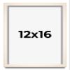 12x16 Frame White Wheat Solid Wood Picture Frame | Moulding Width 0.75 Inches | Interior Depth 0.5 Inches | Light Wood Traditional Photo Frame Complete with UV Acrylic, Foam Backing & Hanging Hardware view 1