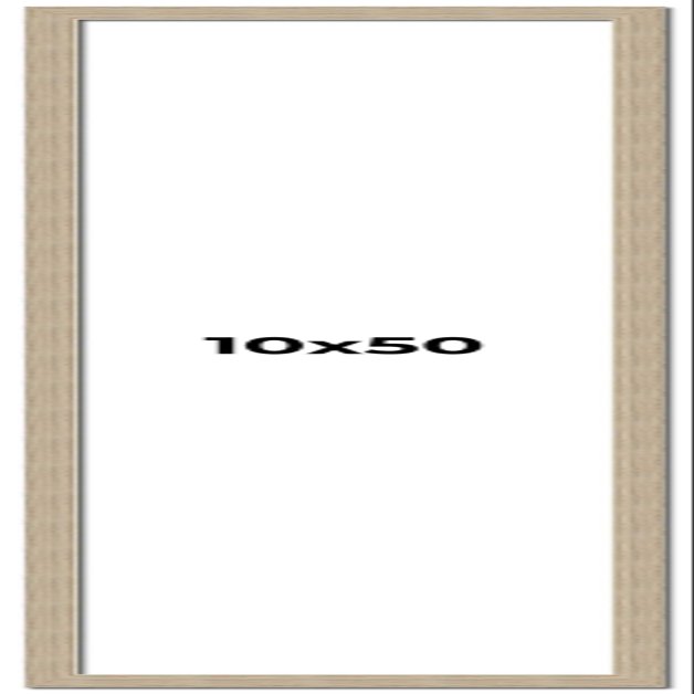 10x50 Frame Grey Solid Wood Picture Frame Width 1 Inches | Interior Frame Depth 0.5 Inches | Weatherly Distressed Photo Frame Complete with UV Acrylic, Foam Board Backing & Hanging Hardware