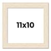 11x10 Frame Barnwood White Solid Wood Picture Frame Width 1.5 Inches | Interior Depth 0.5 Inches | Whitewashed Distressed Frame with UV Acrylic, Foam Board Backing & Hanging Hardware view 1