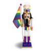 Nutcracker Ballet Gifts Pride Nutcracker Soldier in Rainbow Colors Waving Rainbow Flag- Show Your Pride During The Christmas Holiday and Year Round, Large 12 Inch view 1
