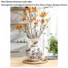 Vase Chinese Ceramic Porcelain Vase Home Decor Flower Vase for Shelf Home Dcor Japanese Vase 10.5 Inch,Sophisticated Vessel for Wedding Decorative Branches and Dried Flower,Blue view 4
