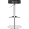 ABGRC PU Swivel Barstool, Ergonomic 53-83CM Adjustable Bar Stool Without Backrest, Stainless Steel Frame High Chair with Footrest view 1