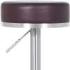ABGRC PU Swivel Barstool, Ergonomic 53-83CM Adjustable Bar Stool Without Backrest, Stainless Steel Frame High Chair with Footrest view 4