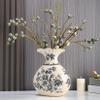 Vase Chinese Ceramic Porcelain Vase Home Decor Flower Vase for Shelf Home Dcor Japanese Vase 10.5 Inch,Sophisticated Vessel for Wedding Decorative Branches and Dried Flower,E view 1