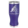 LaserGram 14oz Vacuum Insulated Pilsner Mug, Barrel Racer, Personalized Engraving Included (Dark Purple) view 1
