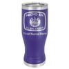 LaserGram 14oz Vacuum Insulated Pilsner Mug, Hecho En El Salvador, Personalized Engraving Included (Dark Purple) view 1