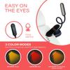 hooga Amber Book Light, Blue Light Blocking - Dual Mode Rechargeable Night Reading Light, 1600K Amber and 625nm Red for Reading in Bed at Night. Gift for Students, Kids, Travel, Study. view 3