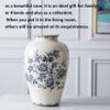 Vase Chinese Ceramic Porcelain Vase Home Decor Flower Vase for Shelf Home Dcor Japanese Vase 10.5 Inch,Sophisticated Vessel for Wedding Decorative Branches and Dried Flower,V view 4