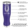 LaserGram 14oz Vacuum Insulated Pilsner Mug, Squirrel, Personalized Engraving Included (Dark Purple) view 4