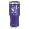LaserGram 14oz Vacuum Insulated Pilsner Mug, African Elephant, Personalized Engraving Included (Dark Purple) view 1