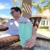 LaserGram 14oz Vacuum Insulated Pilsner Mug, Pediatrics, Personalized Engraving Included (Teal) view 3