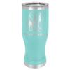 LaserGram 14oz Vacuum Insulated Pilsner Mug, African Elephant, Personalized Engraving Included (Teal) view 1