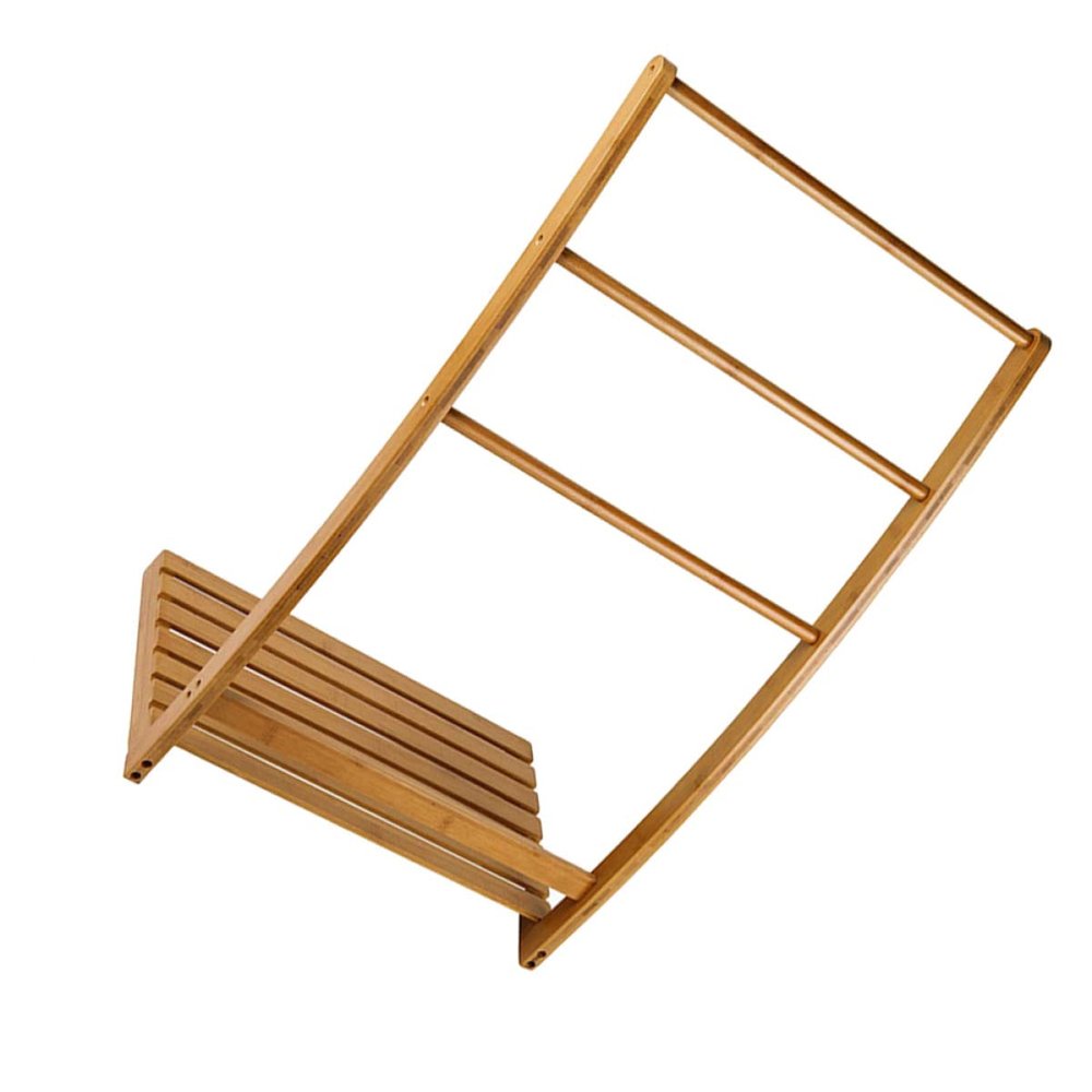 LIFKOME Towel Rack and Clothes Hanger Sturdy Floor Clotheshorse for Bathroom and Laundry Room Elegant Design Lightweight Suitable for Bedroom Balcony and Dormitory