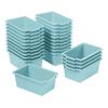 ECR4Kids Scoop Front Storage Bins, Multipurpose Organization, Seafoam, 25-Piece view 1