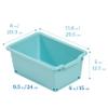 ECR4Kids Scoop Front Storage Bins, Multipurpose Organization, Seafoam, 25-Piece view 2