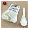 Bulk Spoons Set 10Pcs White Porcelain Spoons Ceramics Soup SpoonHot Rice Scoop Spoon Kitchen Tableware Stir Spoon 5.5in Spoons for Eating view 1