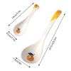 Bulk Spoons Set Large Spoon Ceramic 2 Pcs White Porcelain Spoons Used For Ramen Dumplings Cereals Dishwasher Cleaning Large And Small Spoon Spoons for Eating view 2