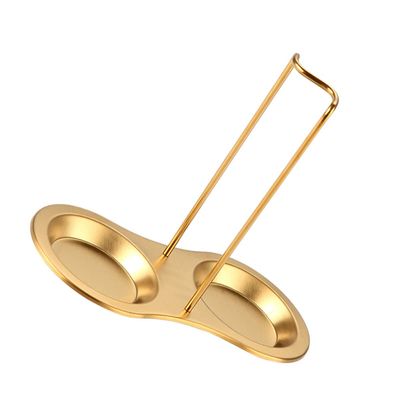 1pc Stainless Steel Spoon Rest Pot Cover Stand Spoon Pot Lid Holder Soup Spoon Holder Kitchen Spoon Holder Spoon Holder Stand Spoon Rest Shelf Double Spoon Rest Hot Pot Cover Frame