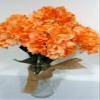 Sweet Home Deco Silk Flowers in Orange, Artificial Hydrangeas Roses Daisies Bouquet, Autumn Flowers, Wedding Party in Orange (Orange-Hydrangea Bouquet) view 2