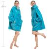 Aemilas Wearable Blanket Hoodie - Sherpa Blankets Sweatshirt as Birthday Gifts for Women Men,Cozy Warm Hooded Blanket With Giant Pocket(Blue) view 3